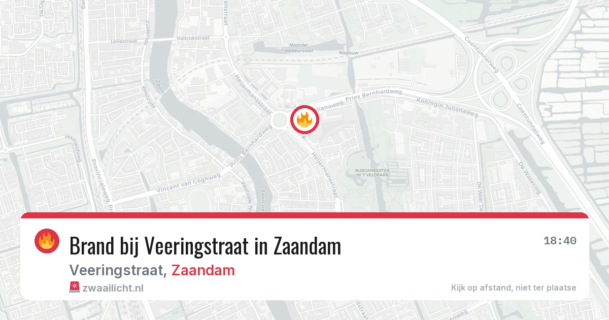 Brand bij Veeringstraat in Zaandam — 30 jul 2026