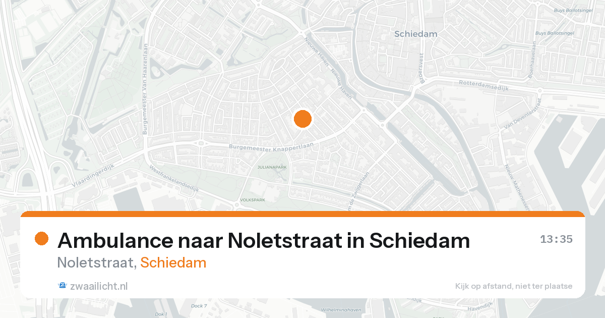 Ambulance naar Noletstraat in Schiedam — 22 aug 2026