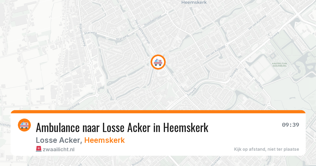 Ambulance naar Losse Acker in Heemskerk — 29 jun 2026