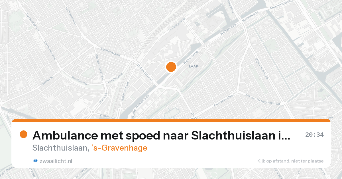 Ambulance met spoed naar Slachthuislaan in 's-Gravenhage — 15 aug 2026