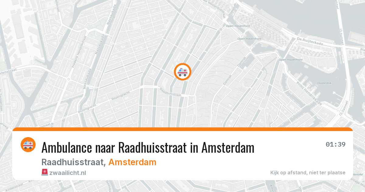 Ambulance naar Raadhuisstraat in Amsterdam — 4 mei 2026