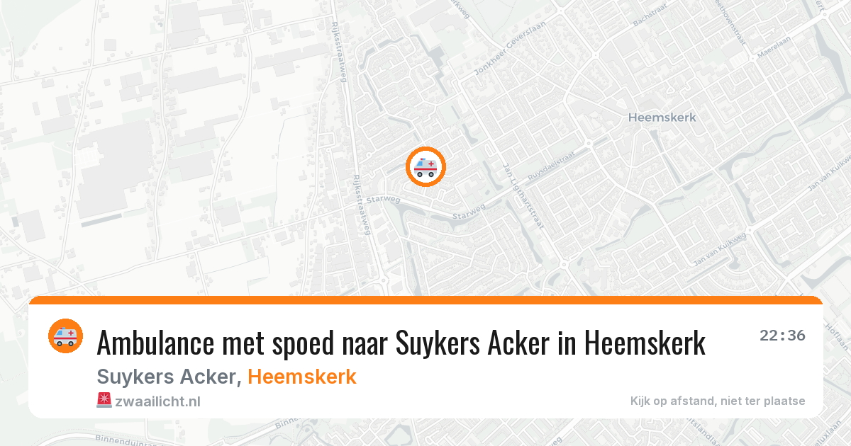 Ambulance met spoed naar Suykers Acker in Heemskerk — 26 mei 2026