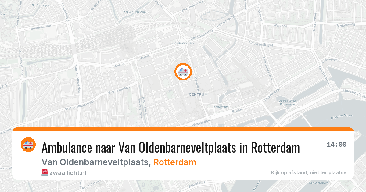 Ambulance naar Van Oldenbarneveltplaats in Rotterdam — 13 aug 2026