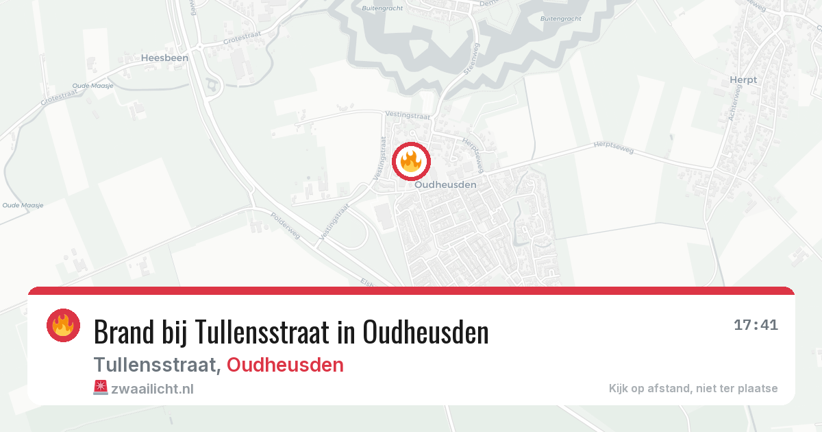 Brand bij Tullensstraat in Oudheusden — 7 jul 2026