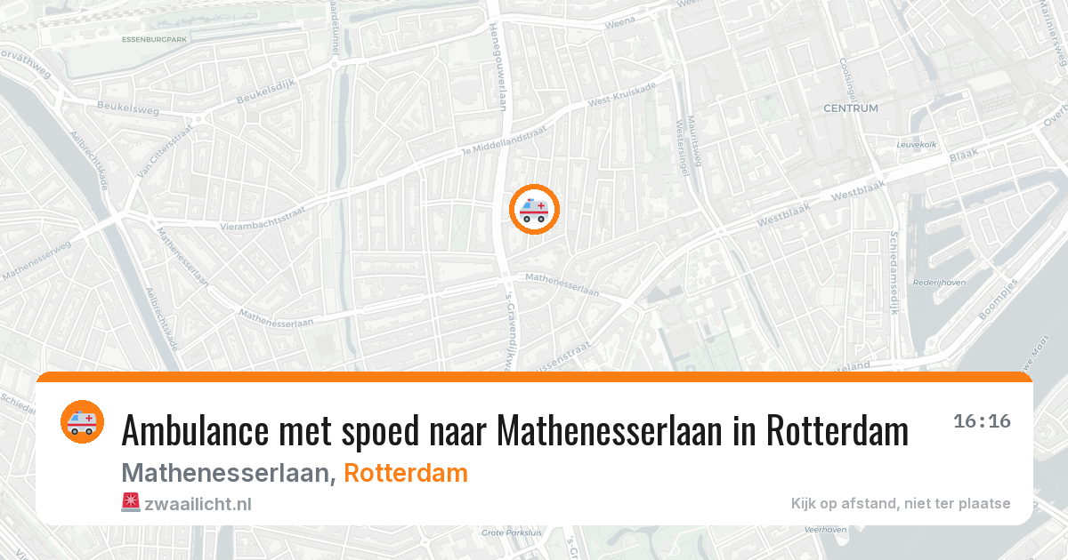 Ambulance met spoed naar Mathenesserlaan in Rotterdam — 10 apr 2026