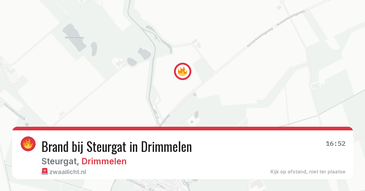 Brand bij Steurgat in Drimmelen — 28 jun 2026