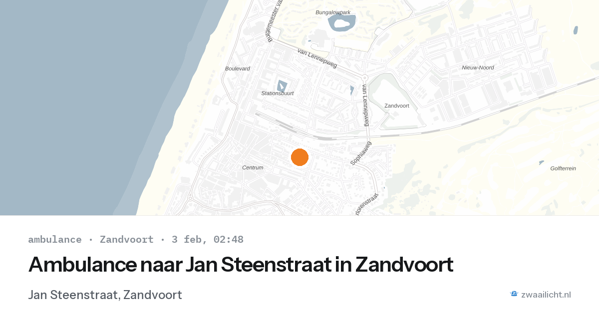 Ambulance naar Jan Steenstraat in Zandvoort — 3 feb 2026