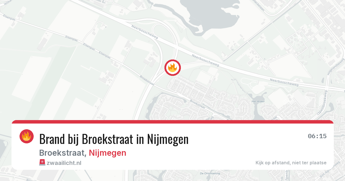 Brand bij Broekstraat in Nijmegen — 3 jun 2026