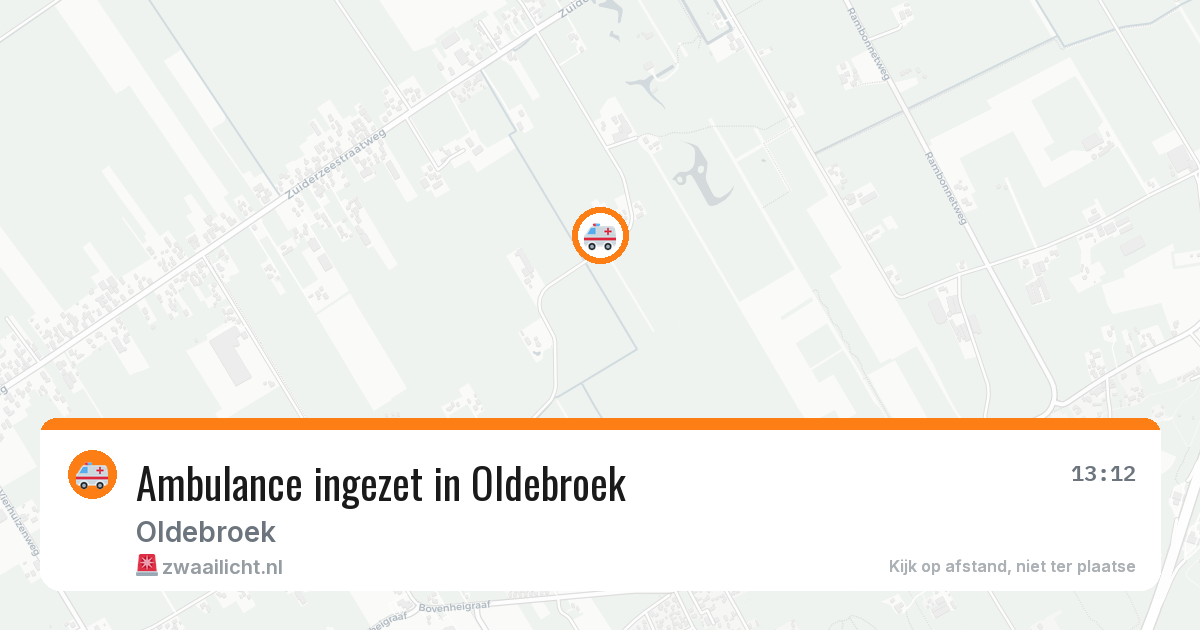 Ambulance ingezet in Oldebroek — 8 aug 2026