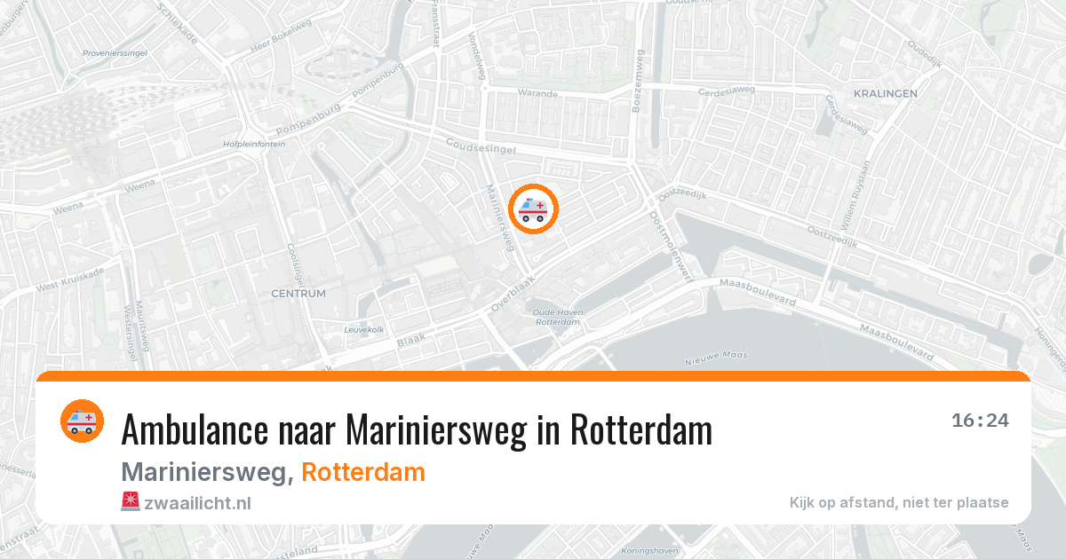 Ambulance naar Mariniersweg in Rotterdam — 4 mrt 2026