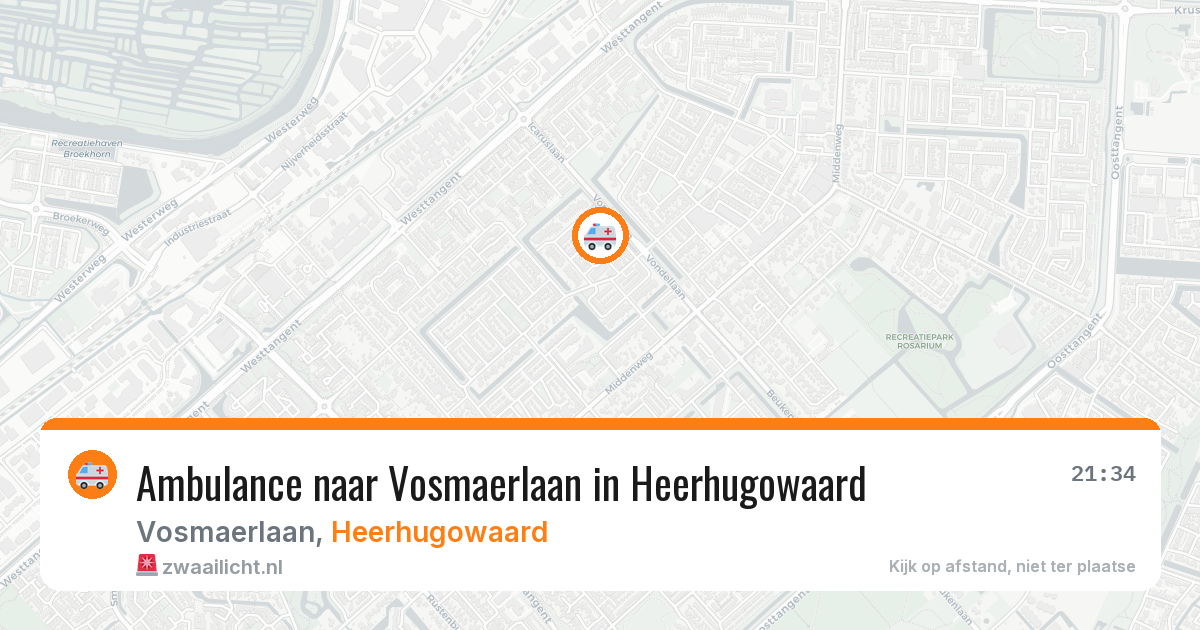 Ambulance naar Vosmaerlaan in Heerhugowaard — 12 jul 2026