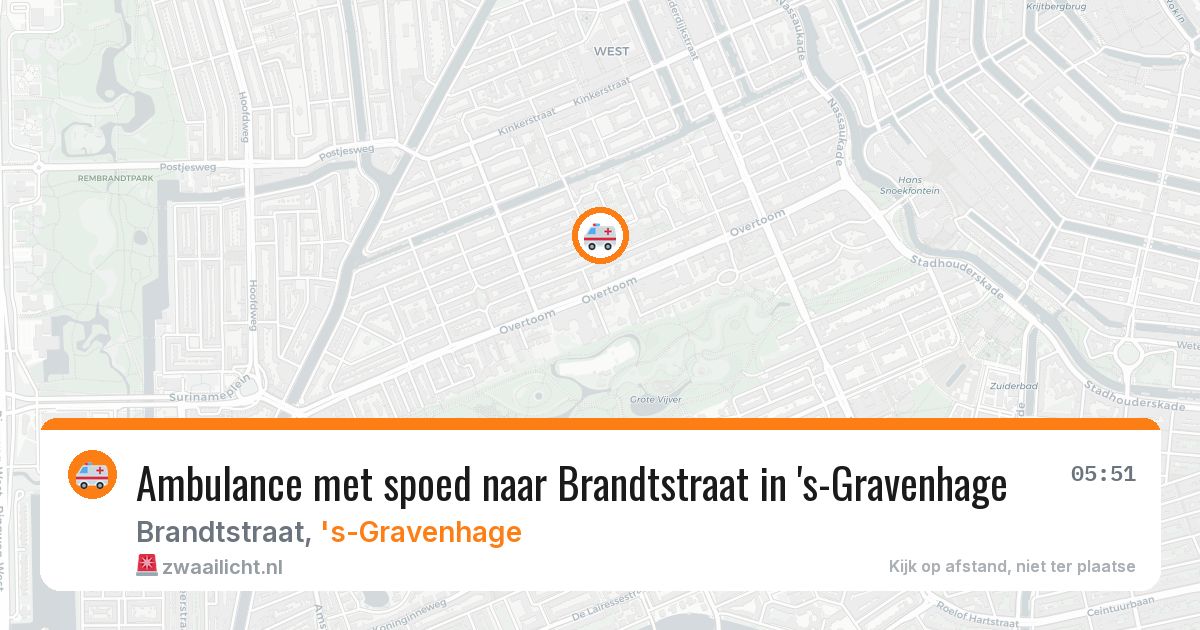 Ambulance met spoed naar Brandtstraat in 's-Gravenhage — 9 feb 2026