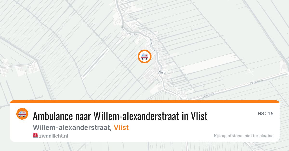 Ambulance naar Willem-alexanderstraat in Vlist — 20 mrt 2026