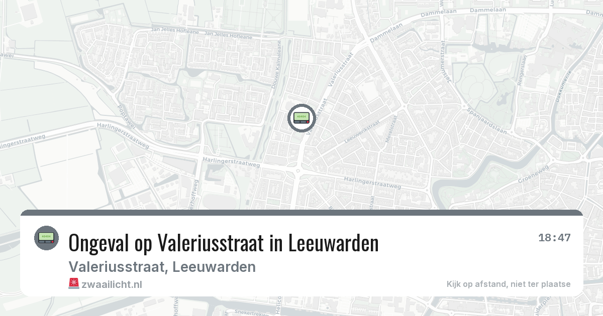 Ongeval op Valeriusstraat in Leeuwarden — 12 feb 2026