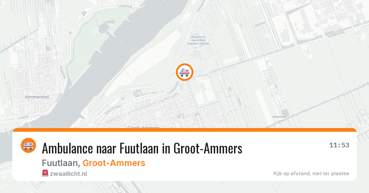 Ambulance naar Fuutlaan in Groot-Ammers — 8 aug 2026