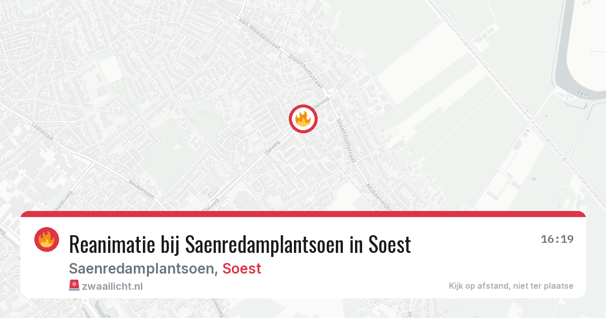 Reanimatie bij Saenredamplantsoen in Soest — 23 jan 2026