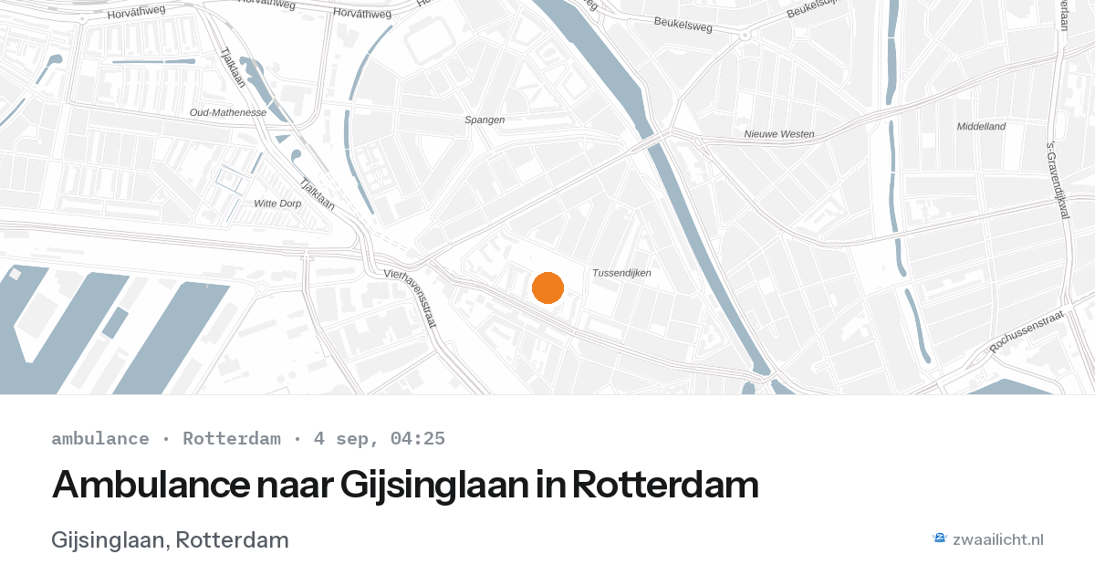 Ambulance naar Gijsinglaan in Rotterdam — 4 sep 2026