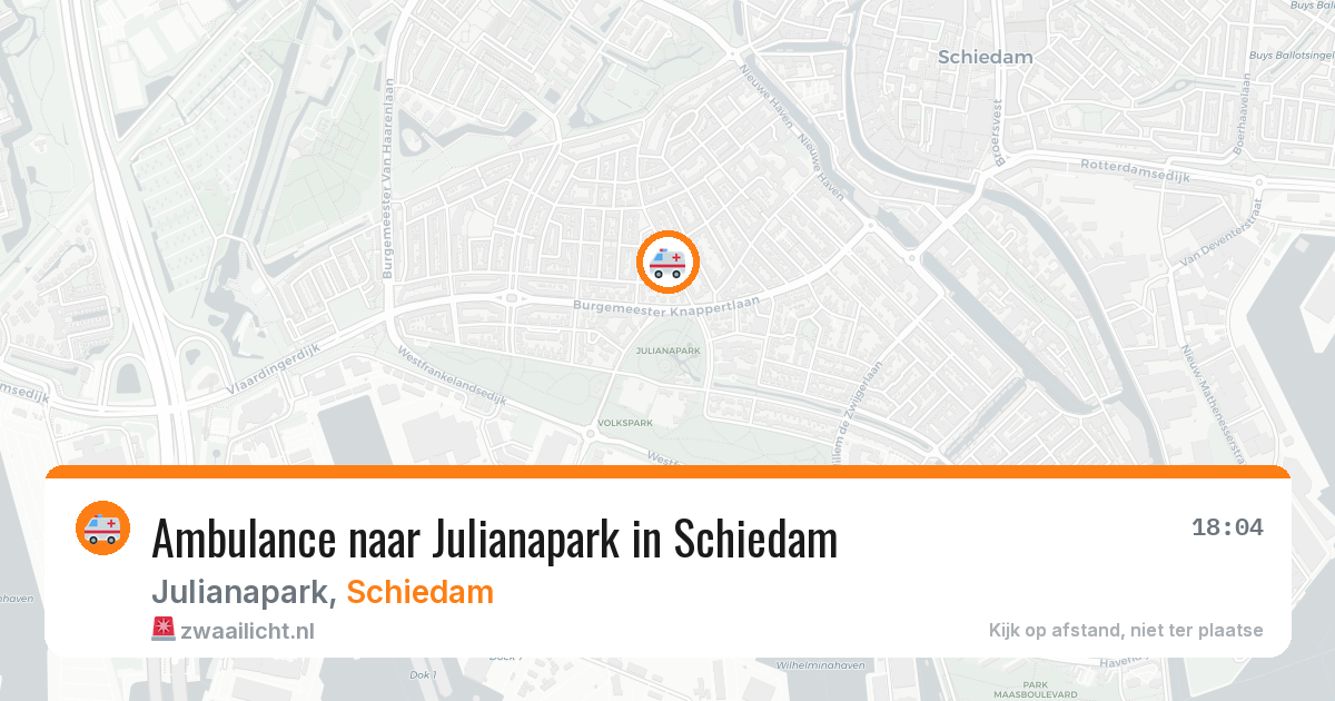 Ambulance naar Julianapark in Schiedam — 26 mei 2026