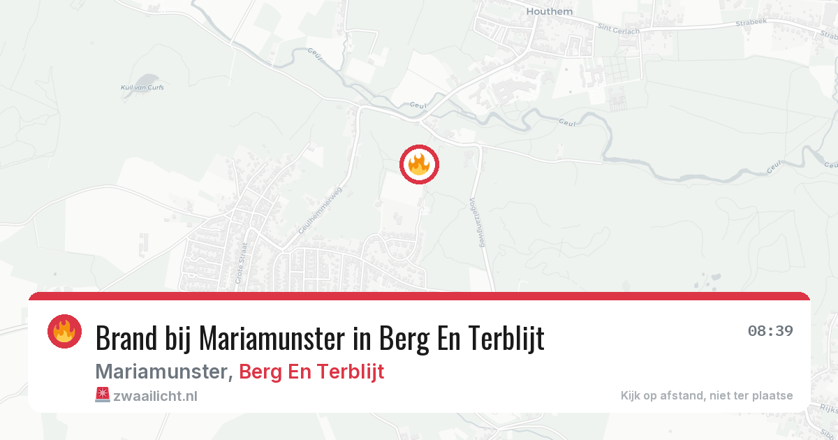 Brand bij Mariamunster in Berg En Terblijt — 13 mrt 2026