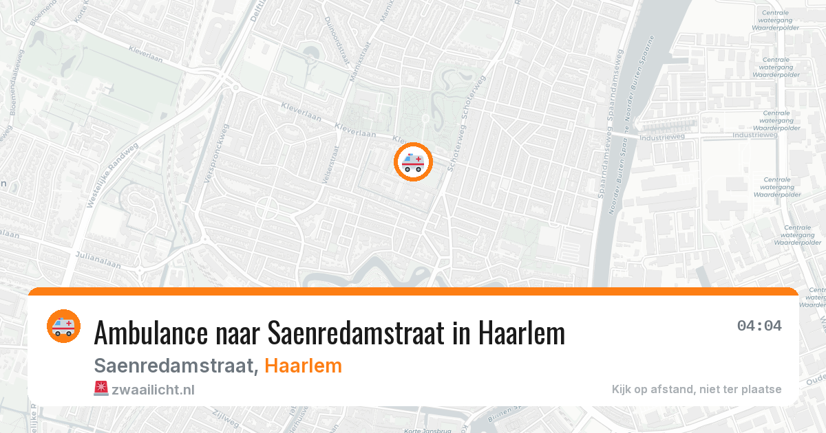 Ambulance naar Saenredamstraat in Haarlem — 9 mrt 2026