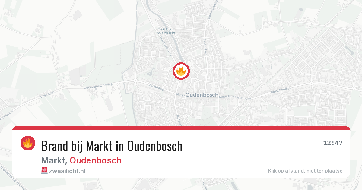 Brand bij Markt in Oudenbosch — 6 mei 2026