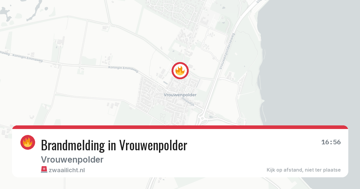 Brandmelding in Vrouwenpolder — 16 jun 2026