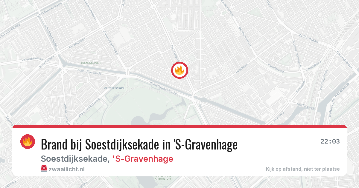 Brand bij Soestdijksekade in 'S-Gravenhage — 26 jun 2026