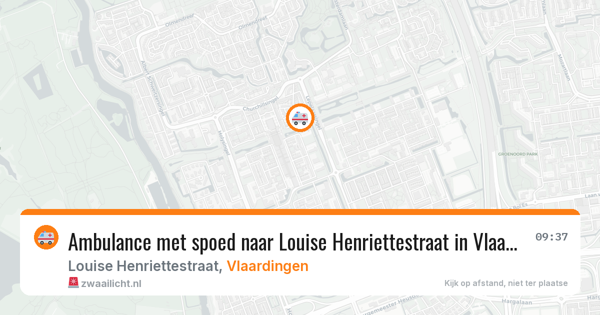 Ambulance met spoed naar Louise Henriettestraat in Vlaardingen — 9 aug 2026