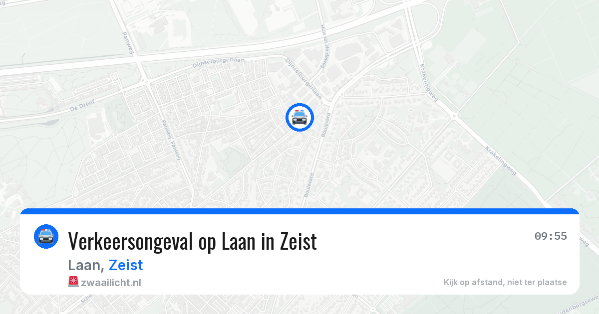 Verkeersongeval op Laan in Zeist — 22 mei 2026