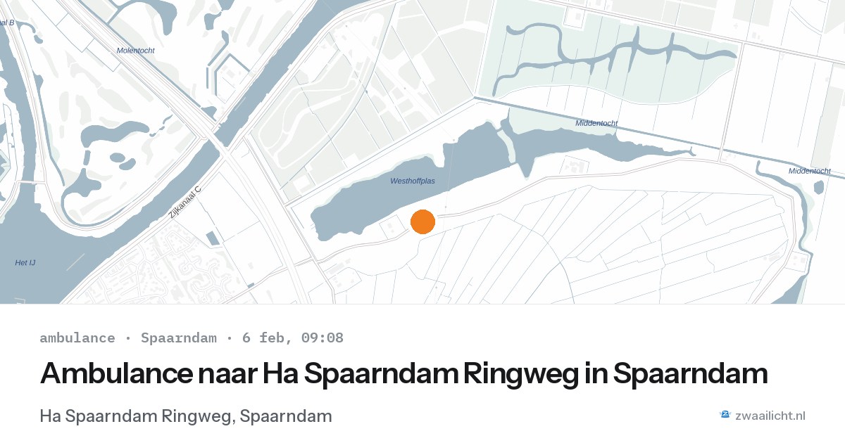 Ambulance naar Ha Spaarndam Ringweg in Spaarndam — 6 feb 2026