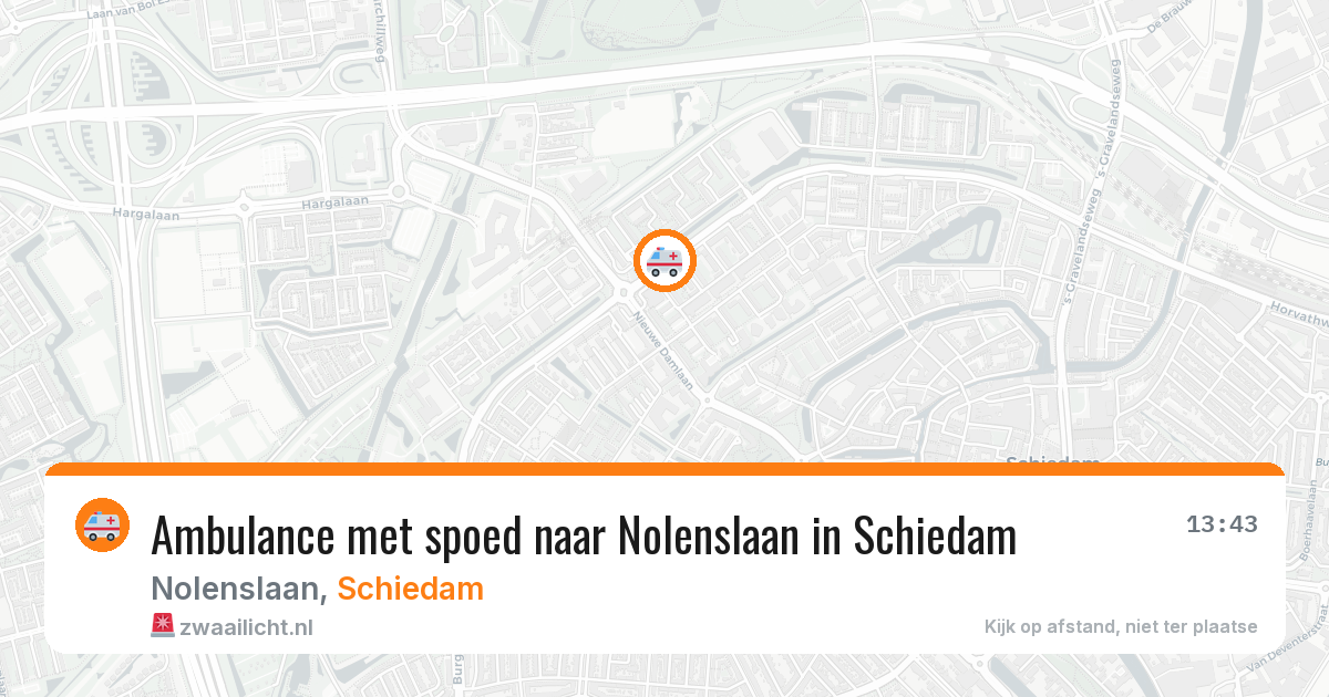 Ambulance met spoed naar Nolenslaan in Schiedam — 6 jul 2026