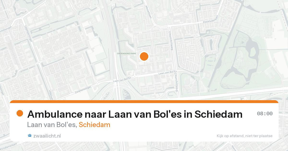 Ambulance naar Laan van Bol'es in Schiedam — 16 aug 2026