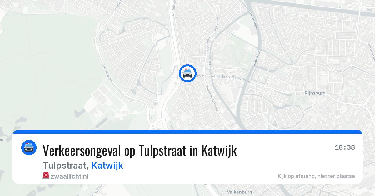 Verkeersongeval op Tulpstraat in Katwijk — 1 jun 2026