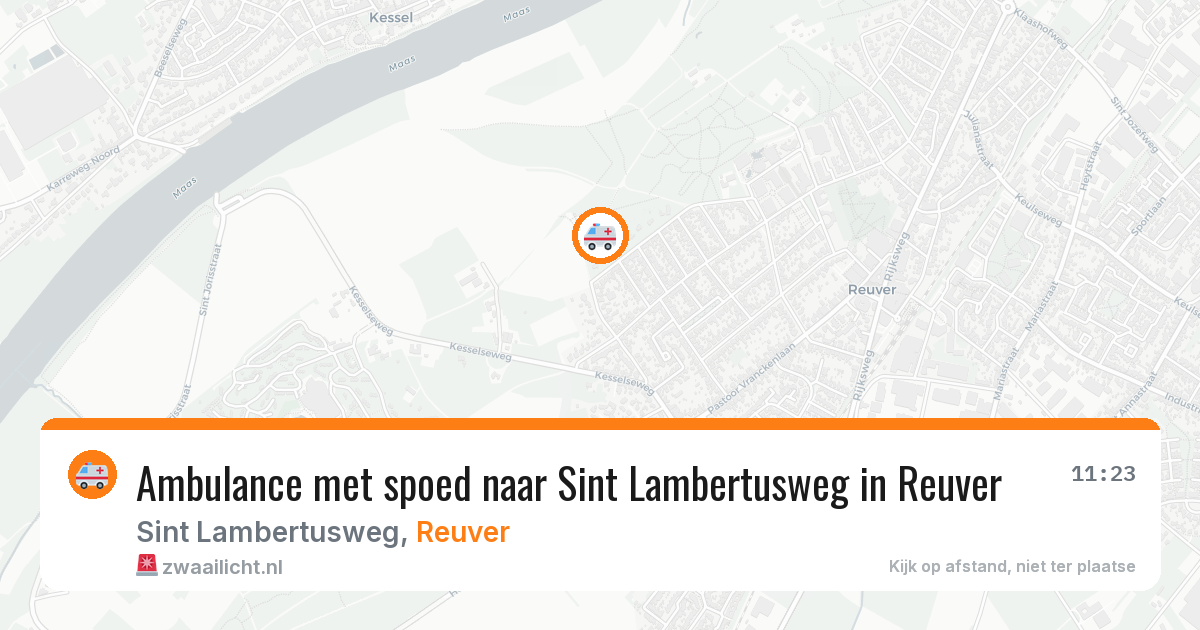 Ambulance met spoed naar Sint Lambertusweg in Reuver — 1 aug 2026