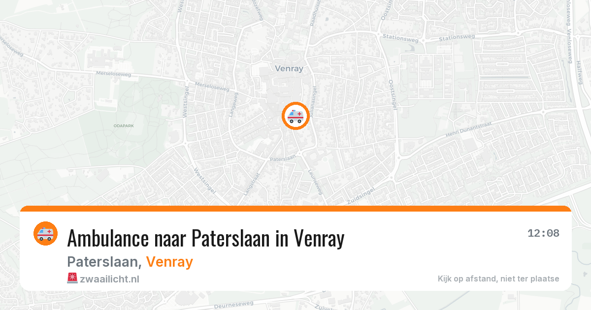 Ambulance naar Paterslaan in Venray — 14 jul 2026