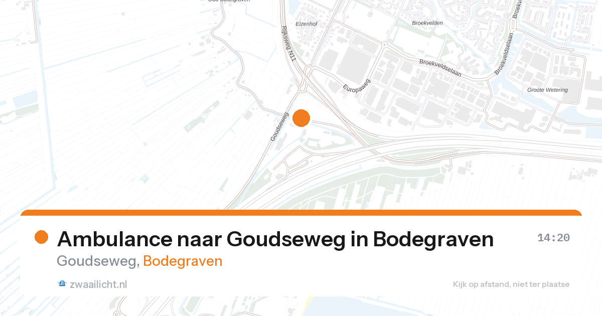 Ambulance naar Goudseweg in Bodegraven — 9 mei 2026