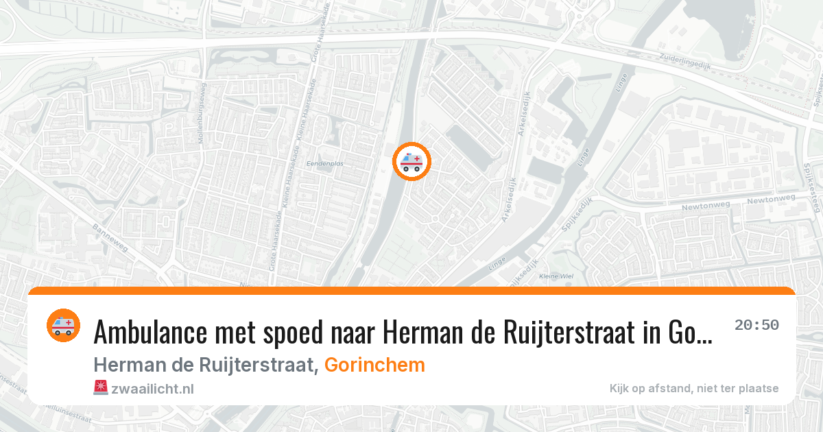 Ambulance met spoed naar Herman de Ruijterstraat in Gorinchem — 24 jun 2026