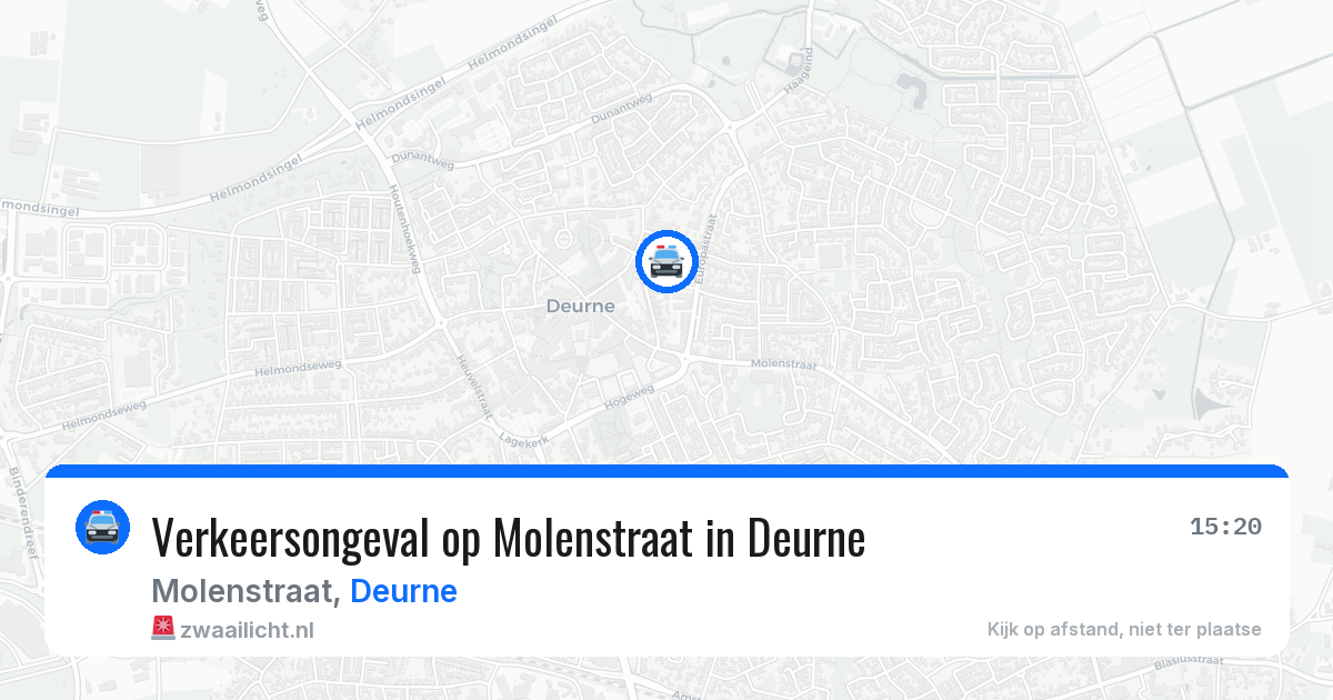 Verkeersongeval op Molenstraat in Deurne — 19 mei 2026