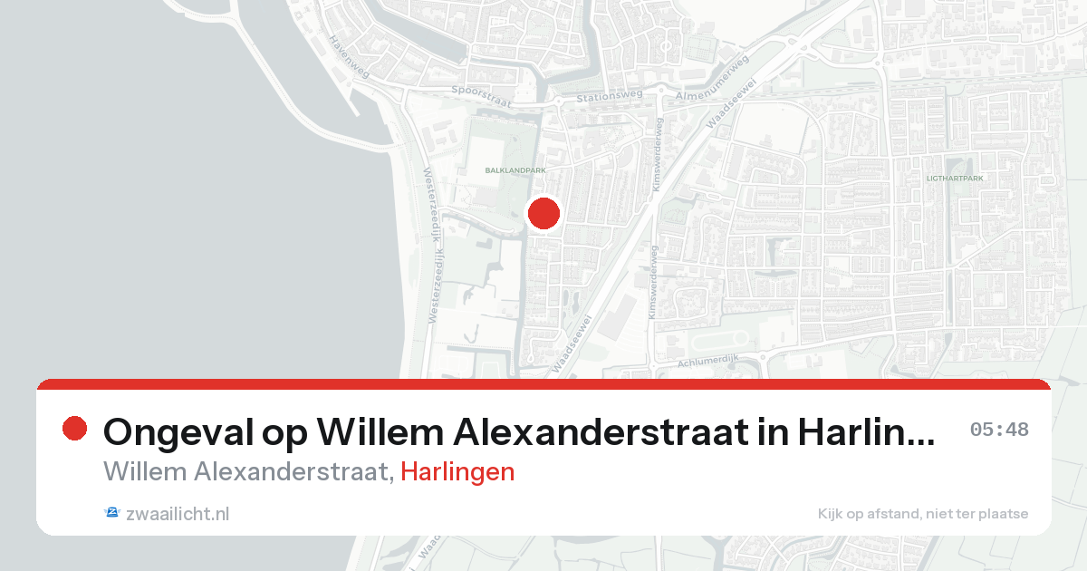 Ongeval op Willem Alexanderstraat in Harlingen — 25 aug 2026