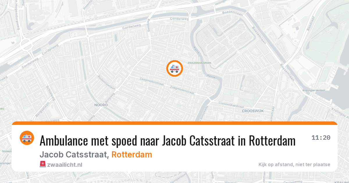 Ambulance met spoed naar Jacob Catsstraat in Rotterdam — 17 jun 2026