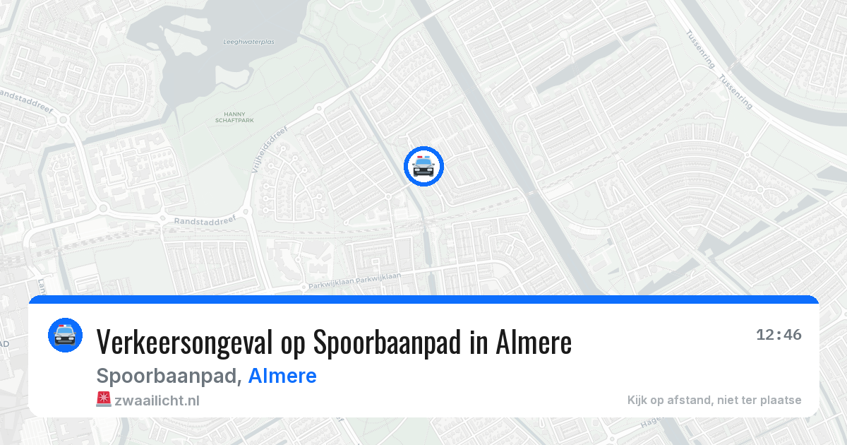 Verkeersongeval op Spoorbaanpad in Almere — 7 mei 2026
