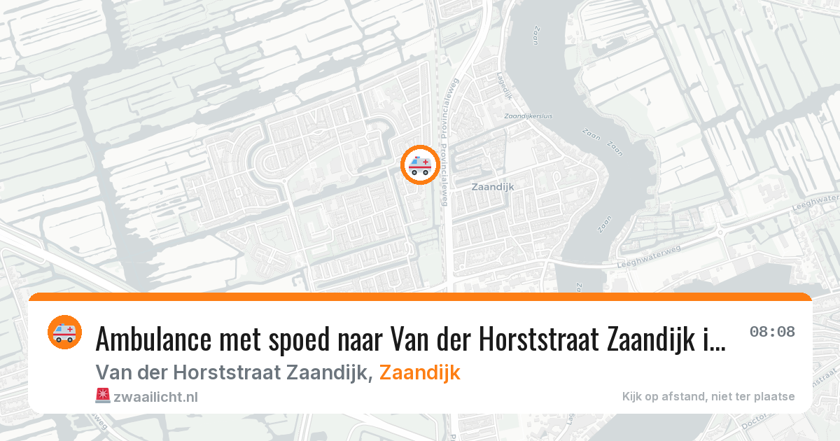 Ambulance met spoed naar Van der Horststraat Zaandijk in Zaandijk — 31 jul 2026