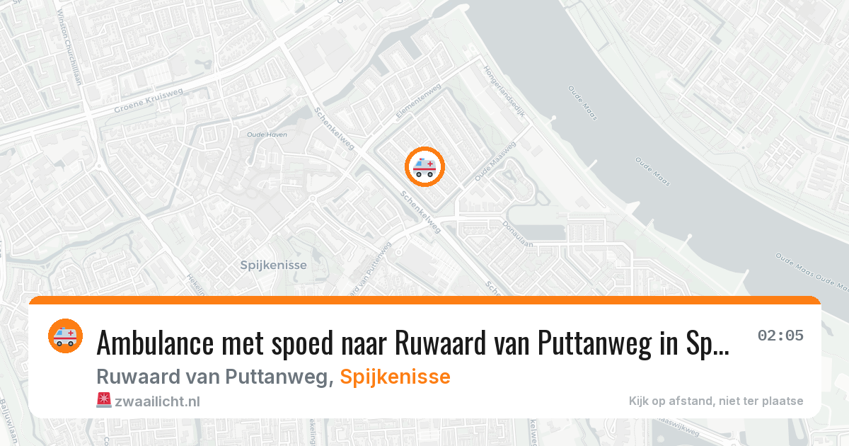 Ambulance met spoed naar Ruwaard van Puttanweg in Spijkenisse — 21 jun 2026