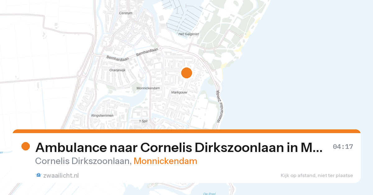 Ambulance naar Cornelis Dirkszoonlaan in Monnickendam — 28 aug 2026