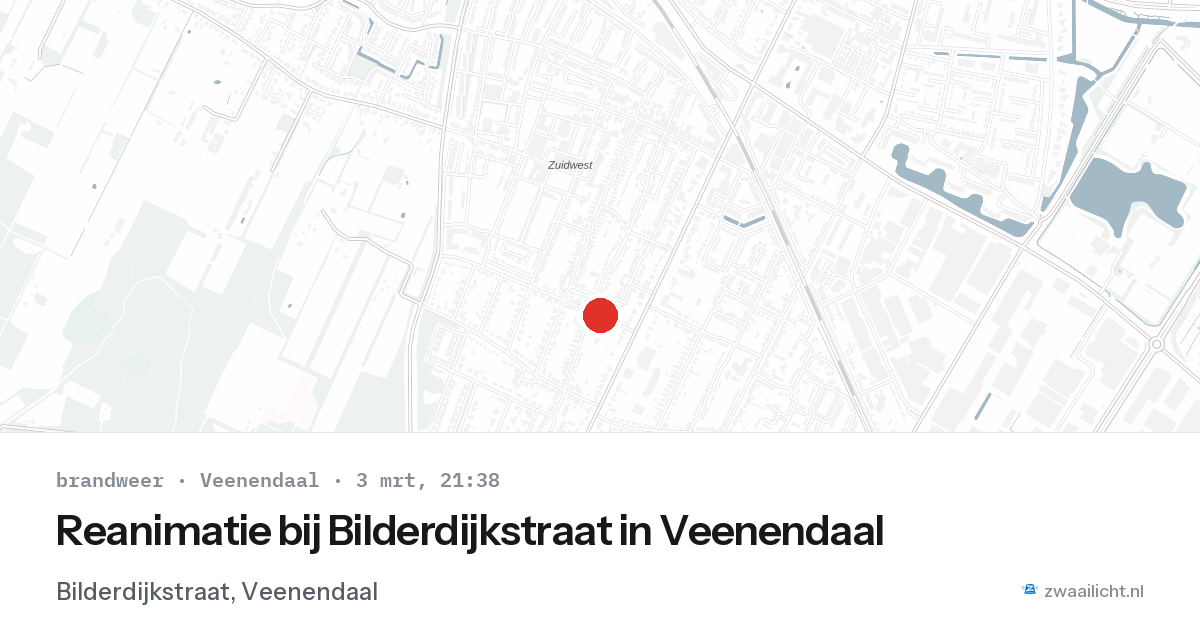 Reanimatie bij Bilderdijkstraat in Veenendaal — 3 mrt 2026