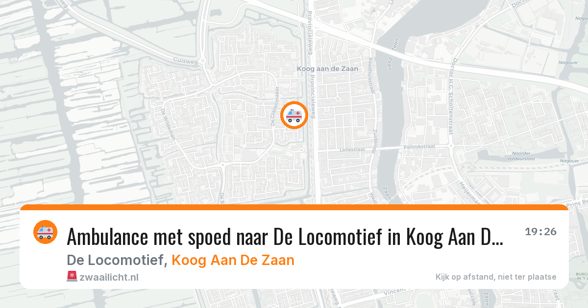 Ambulance met spoed naar De Locomotief in Koog Aan De Zaan — 22 jan 2026