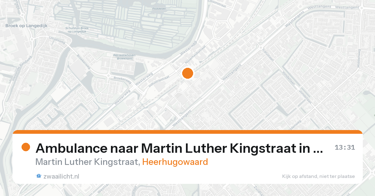 Ambulance naar Martin Luther Kingstraat in Heerhugowaard — 25 aug 2026