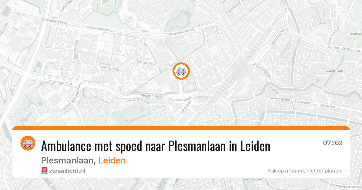 Ambulance met spoed naar Plesmanlaan in Leiden — 9 feb 2026