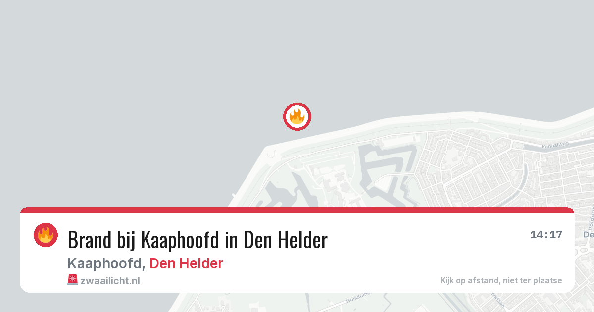 Brand bij Kaaphoofd in Den Helder — 4 apr 2026