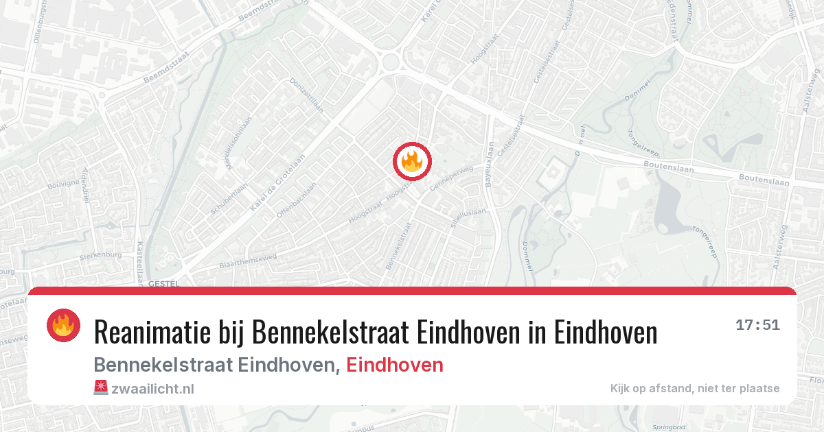 Reanimatie bij Bennekelstraat Eindhoven in Eindhoven — 21 apr 2026